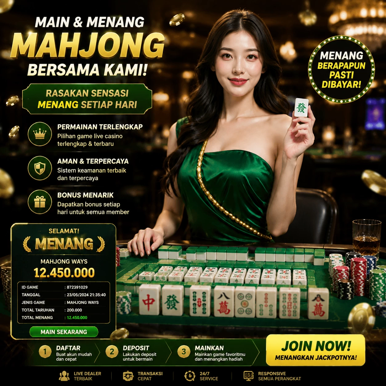 Yang berubah di tanjung89: bookmark, e-wallet, turnover